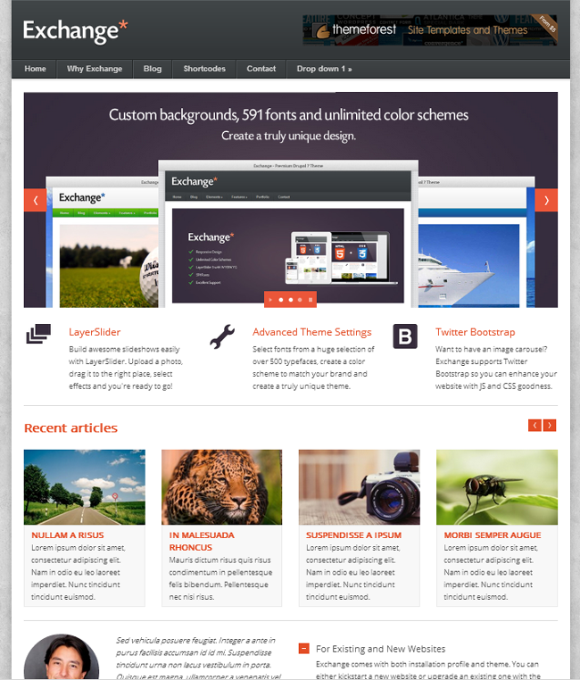 Exchange - HTML5 & CSS3 Corporate Drupal Theme