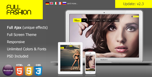 "Full Fashion" - an Ajax Fullscreen WP Theme