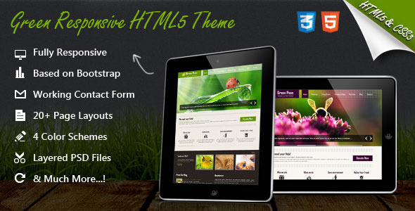 Green Responsive HTML5 Theme