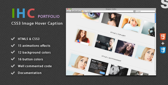 IHC - Portfolio CSS3 Image Hover Caption