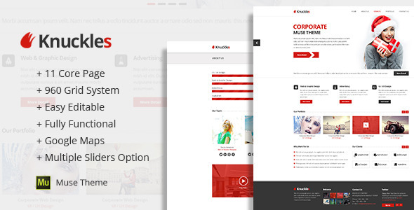 Knuckles Adobe Muse Template