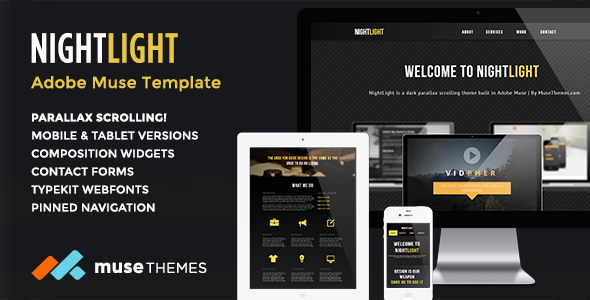 NightLight Parallax Muse Template