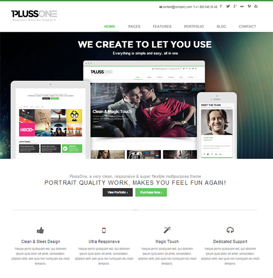 Plussone - Drupal Theme