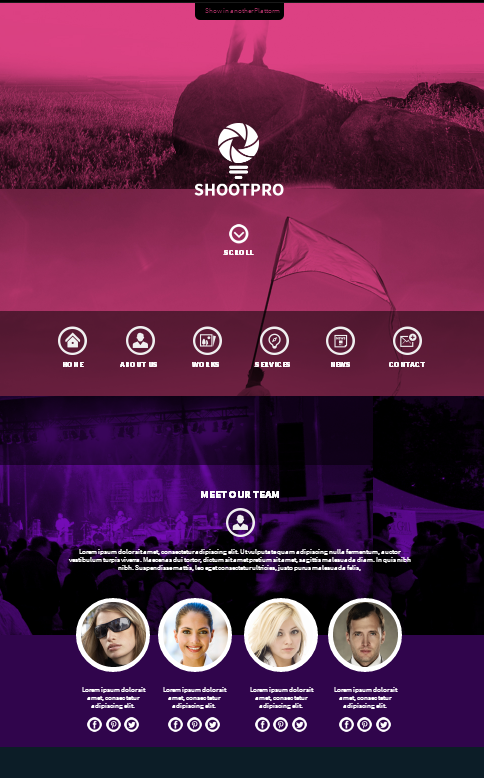 Shootpro Studios Muse Template 2.0