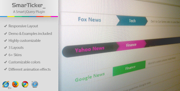 SmarTicker - A Smart jQuery News Ticker Plugin