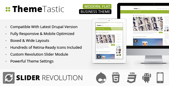 ThemeTastic - Flat Responsive Drupal Theme