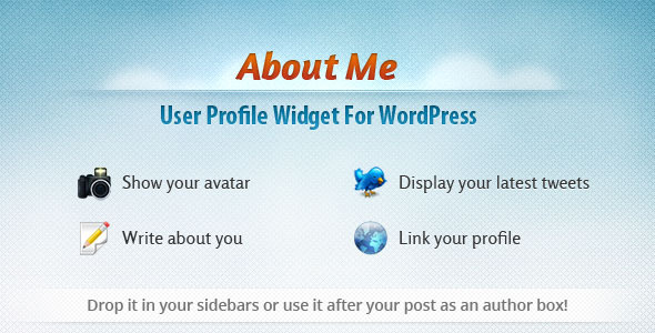 User Profile Widget for WordPress - About Me