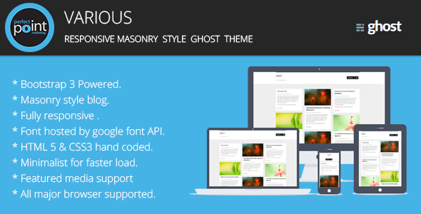 Various - Responsive masonary style ghost theme