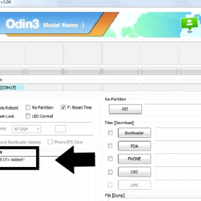 odin device added screen yellow