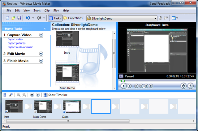 Windows Movie Maker Screenshot