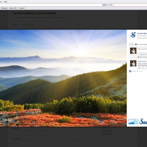 This Screenshot shows Social Gallery Lite in action