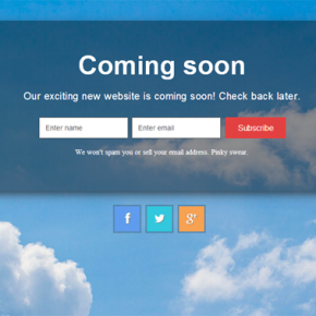 Easy Pie Coming Soon WordPress