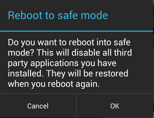 Reboot to Safe Mode Android