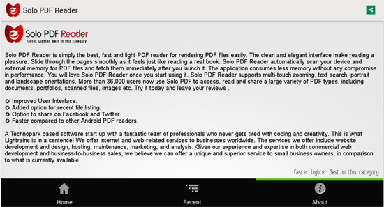 lightweight pdf reader android