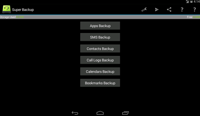 Super Backup for Android Screenshot