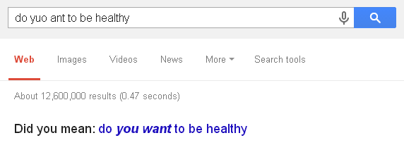 Google's 'Did you mean' feature