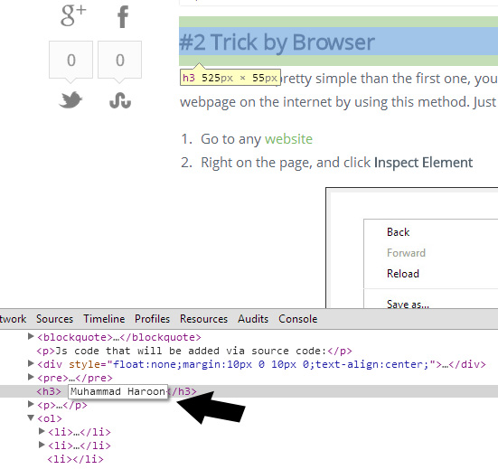 Inspect element browser trick screenshot