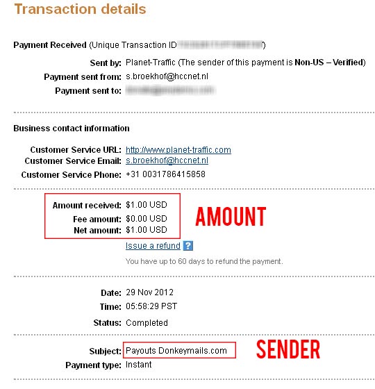 DonkeyMails Payment Proof