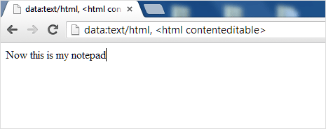 Chrome's built-in notepad