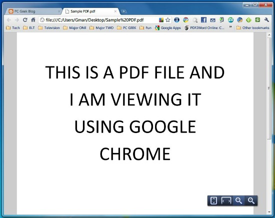 Run PDF using Chrome