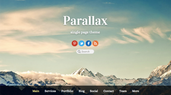 Parallax scrolling