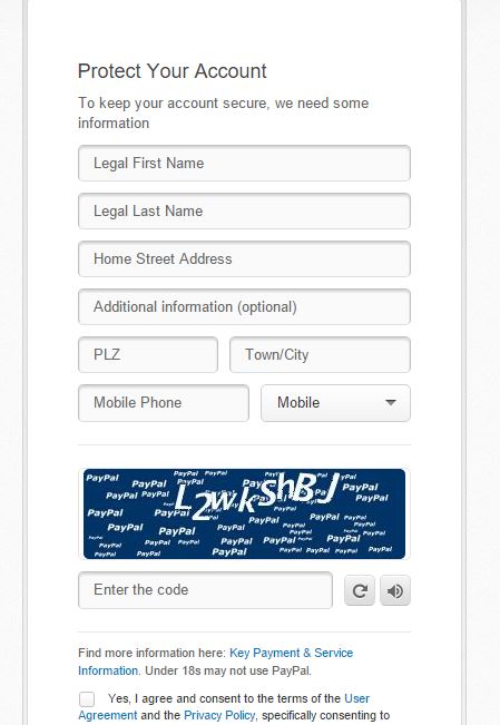 Signup PayPal Germany Account