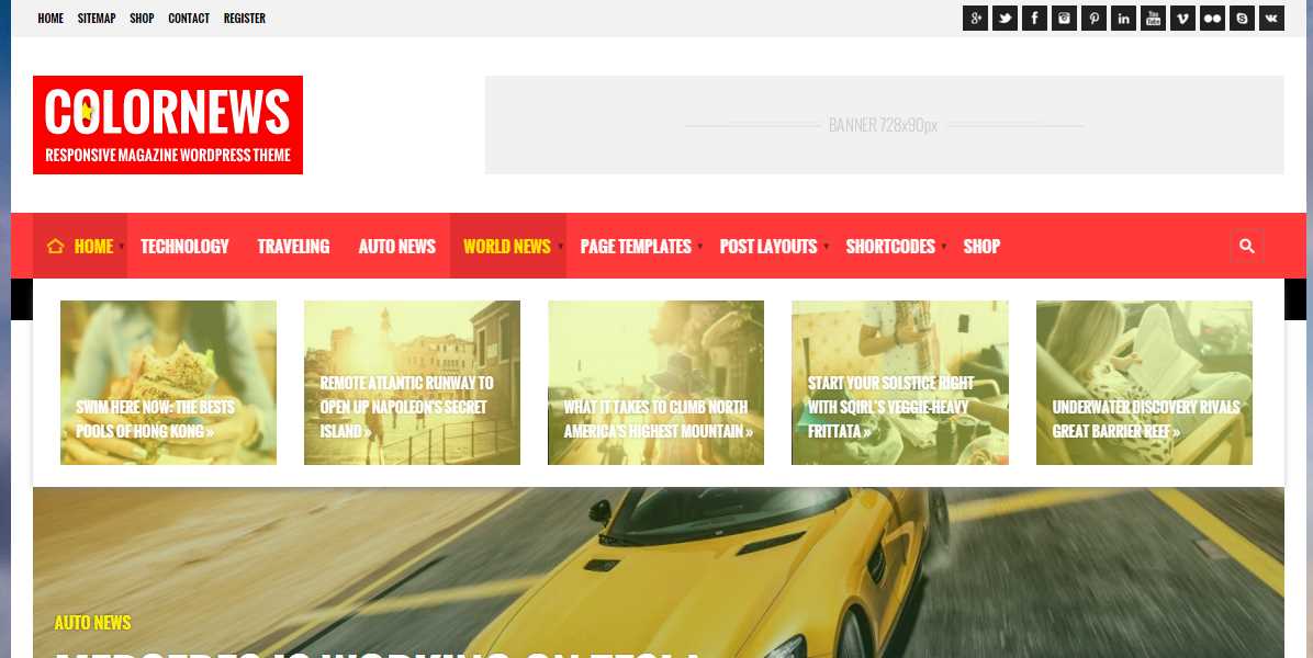 ColorNews News Magazine WordPress Theme