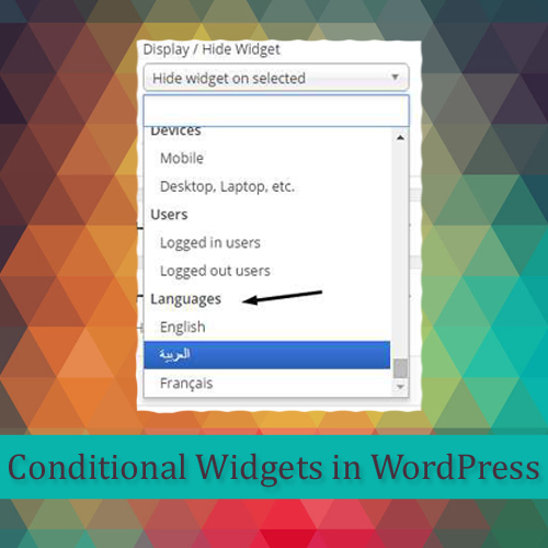 How to add conditional widgets in Multi-language WordPress site