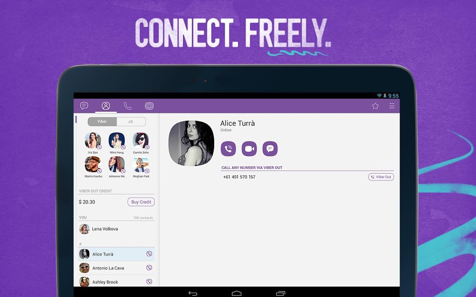 Viber is a messenger app that uses your phone number to create an account.