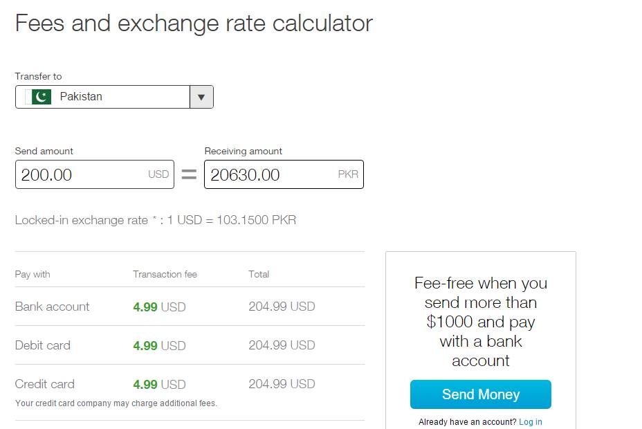 xoom currency rates