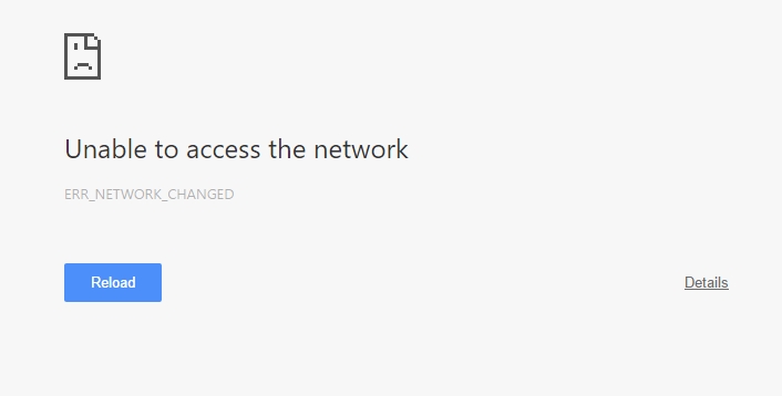 unable to access the network