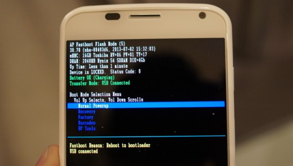 moto x boot into recovery mode