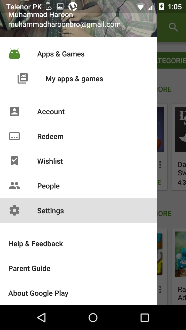 play google com play store account settings