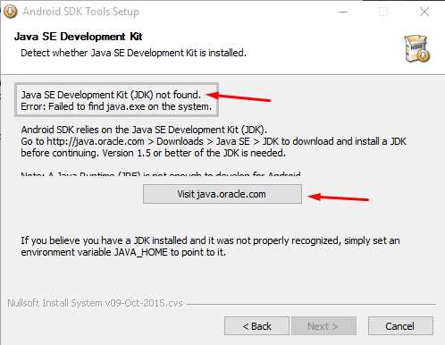Java SE Development Kit not found