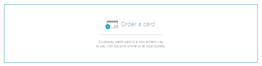 Cryptopay Bitcoin Debit Card Order