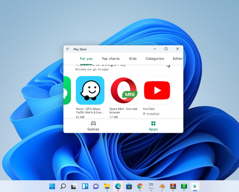How to install Google Play Store in Windows 11