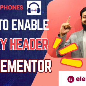 How to enable transparent sticky header in elementor