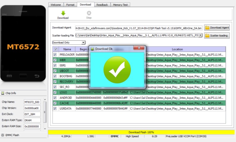 how connect z4 to sp flash tool v5