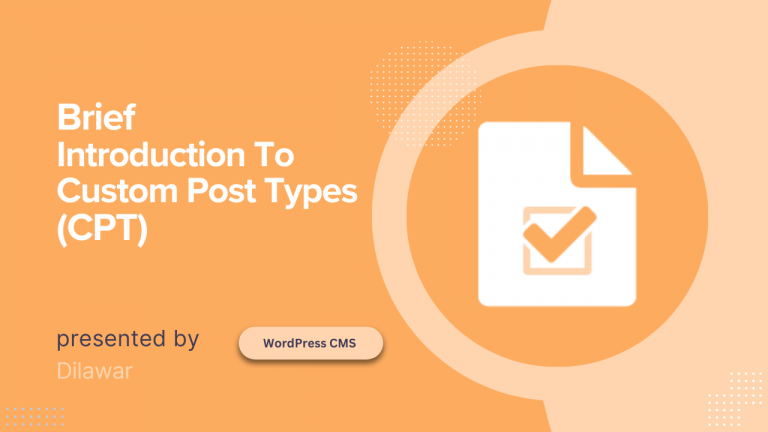 Brief Introduction to Custom Post Types