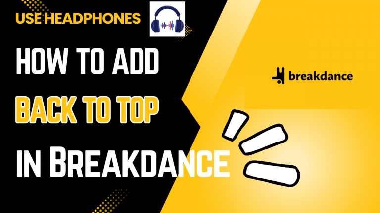 back to top in breakdance builder