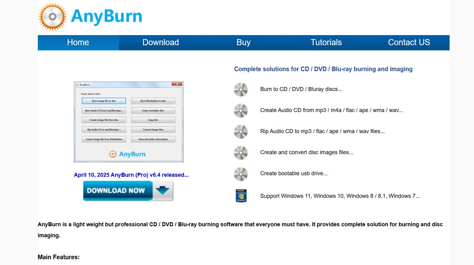 AnyBurn Alternatives for Nero Burning ROM