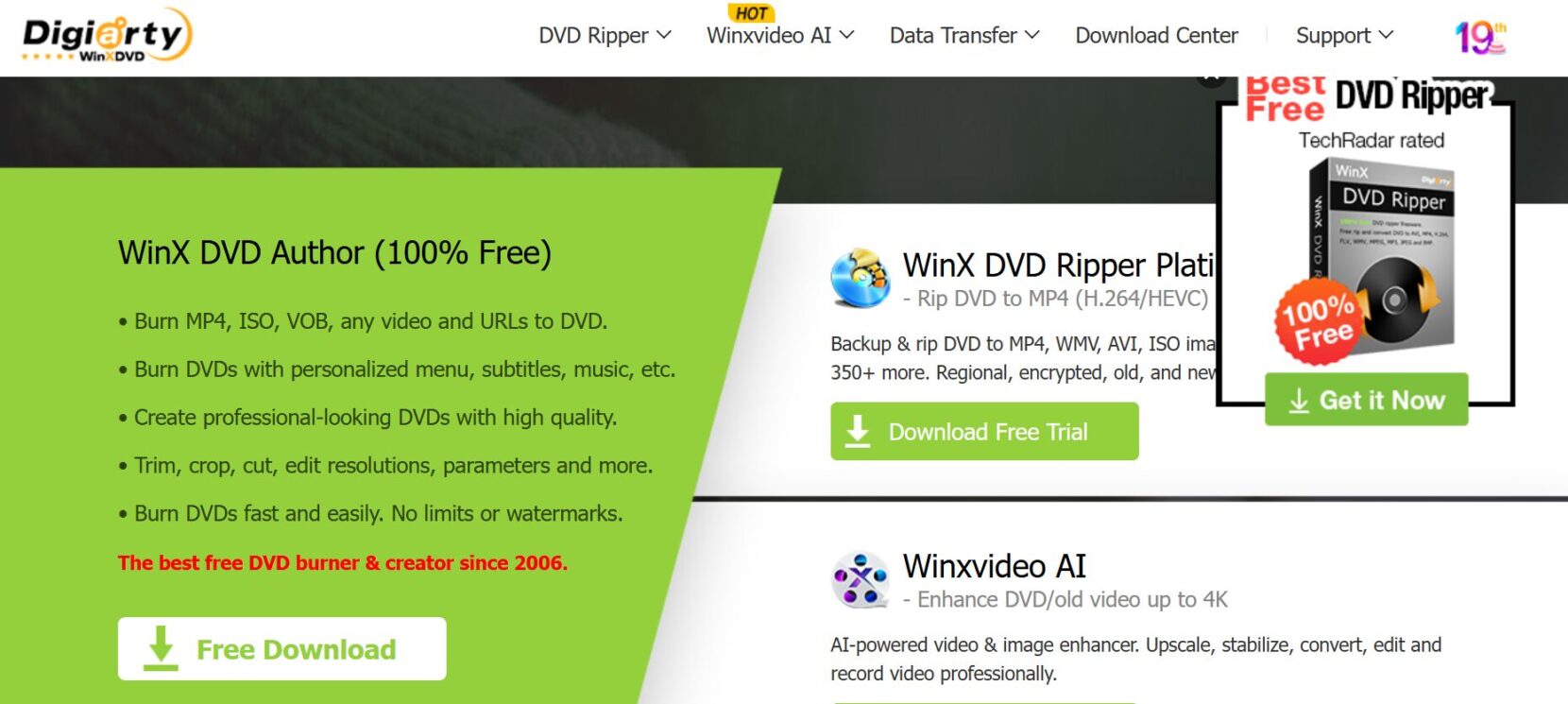 WinX DVD Author Alternatives for CDBurnerXP