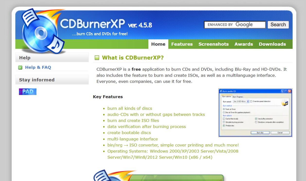 CDBurnerXP alternative to AnyBurn