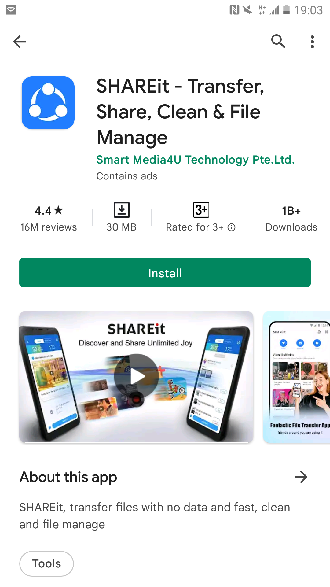 SHAREit best zapya alternative